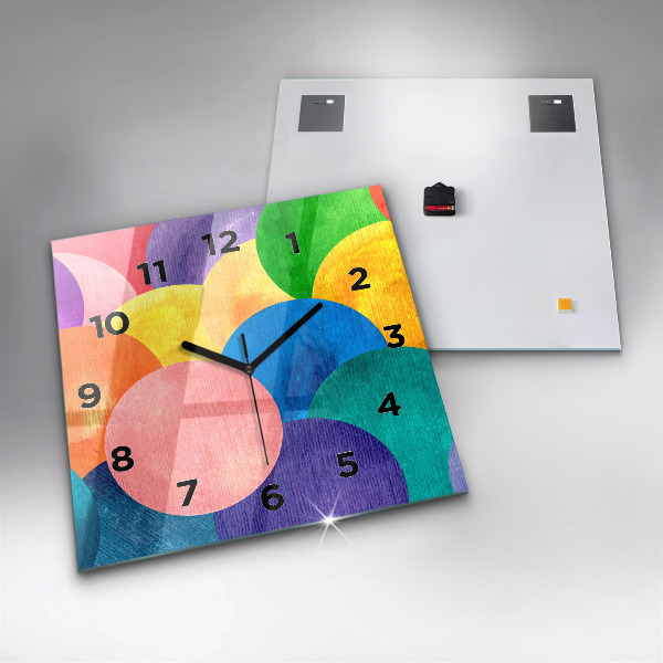 Štvorcové hodiny Abstraktné kruhy