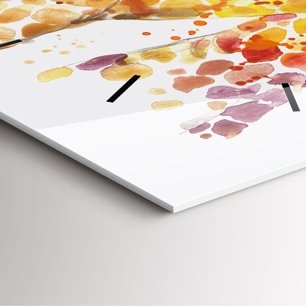 Štvorcové hodiny Žirafa - akvarel