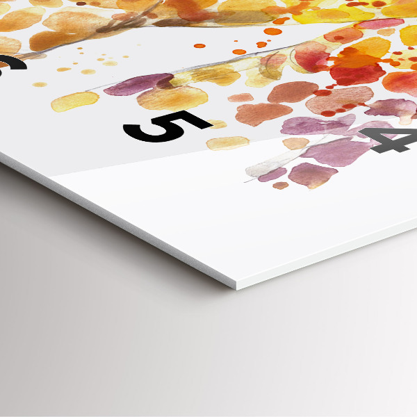 Štvorcové hodiny Žirafa - akvarel