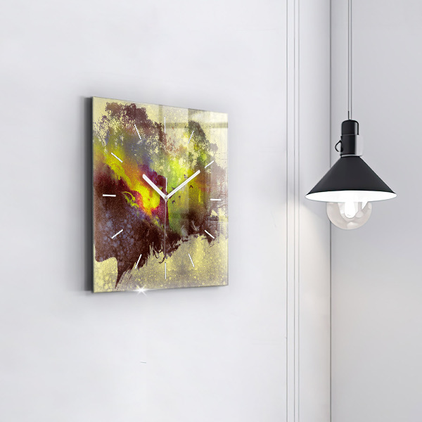 Štvorcové hodiny Žena v lese