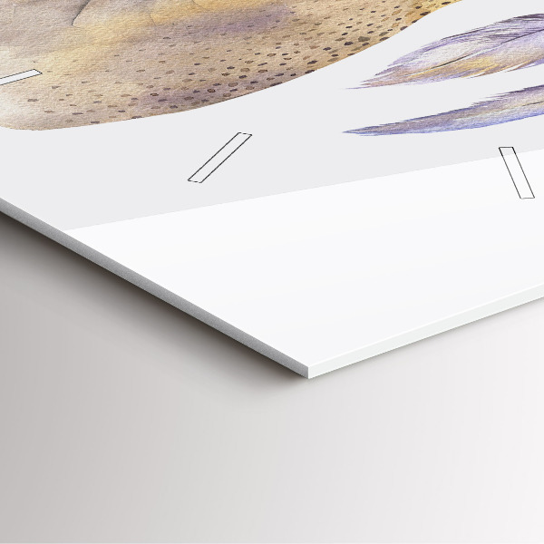 Štvorcové hodiny Hlava jeleňa a kvety