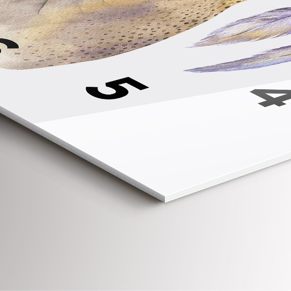 Štvorcové hodiny Hlava jeleňa a kvety