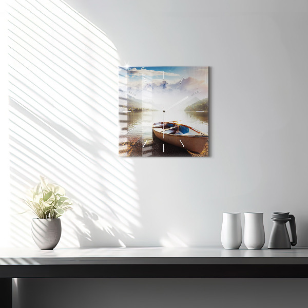 Štvorcové hodiny Pohľad na jazero