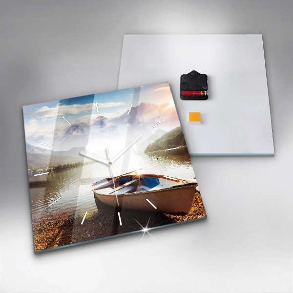 Štvorcové hodiny Pohľad na jazero