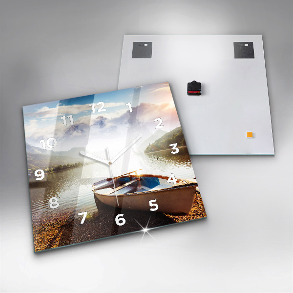 Štvorcové hodiny Pohľad na jazero