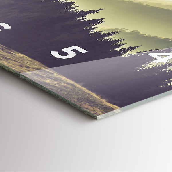 Štvorcové hodiny Hmlisté horské svahy