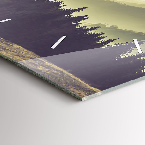 Štvorcové hodiny Hmlisté horské svahy