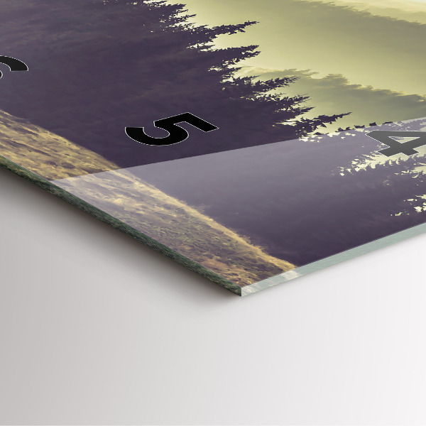 Štvorcové hodiny Hmlisté horské svahy