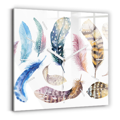 Štvorcové hodiny Retro umelecké ilustrácie