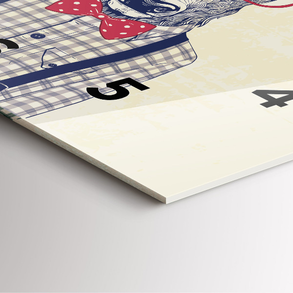 Štvorcové hodiny Jeleň v košeli