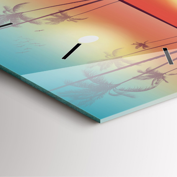 Štvorcové hodiny Tropické palmy