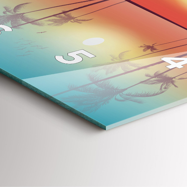 Štvorcové hodiny Tropické palmy