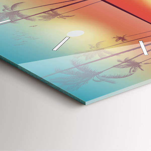 Štvorcové hodiny Tropické palmy