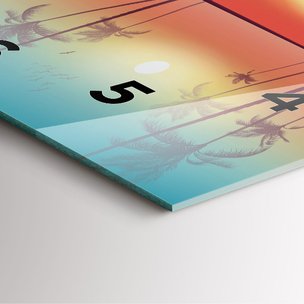 Štvorcové hodiny Tropické palmy