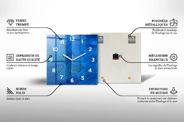 Štvorcové hodiny Vintage plagát so sovami