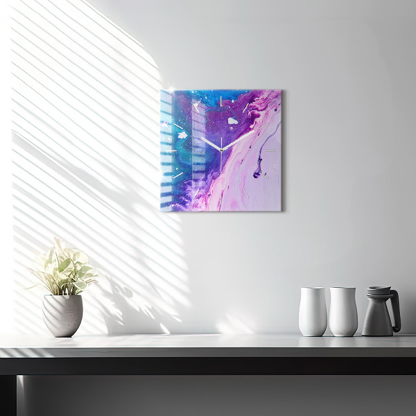 Štvorcové hodiny farebné pozadie