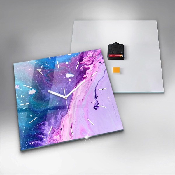 Štvorcové hodiny farebné pozadie