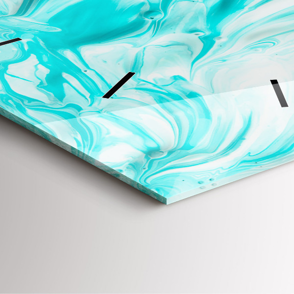 Štvorcové hodiny Modrá abstrakcia