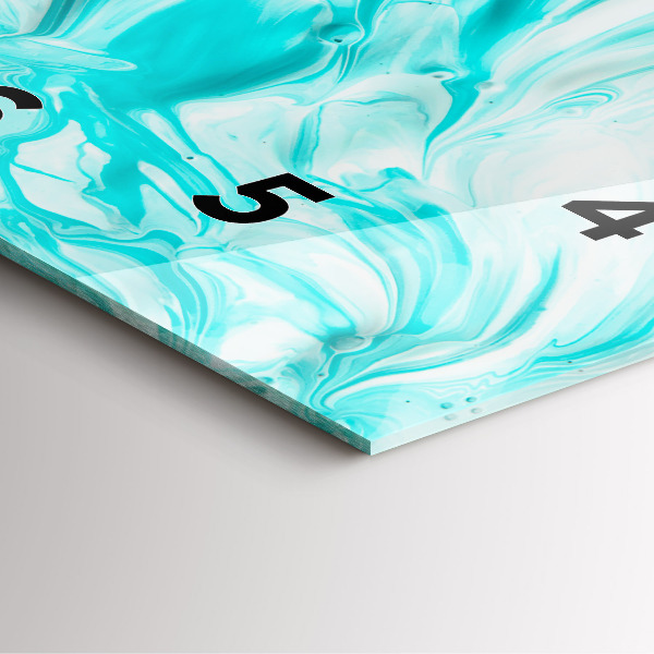 Štvorcové hodiny Modrá abstrakcia