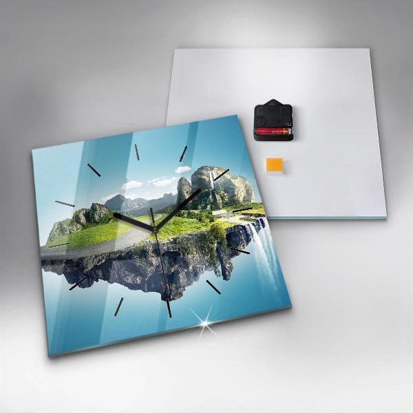 Štvorcové hodiny Lietajúci ostrov