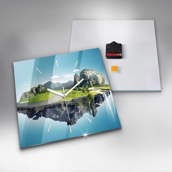 Štvorcové hodiny Lietajúci ostrov