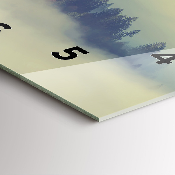 Štvorcové hodiny Zahmlený orlí les