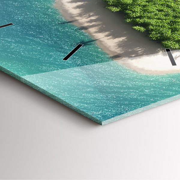 Štvorcové hodiny Ostrov srdca