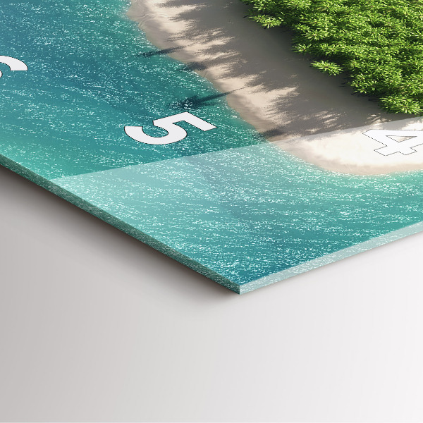 Štvorcové hodiny Ostrov srdca