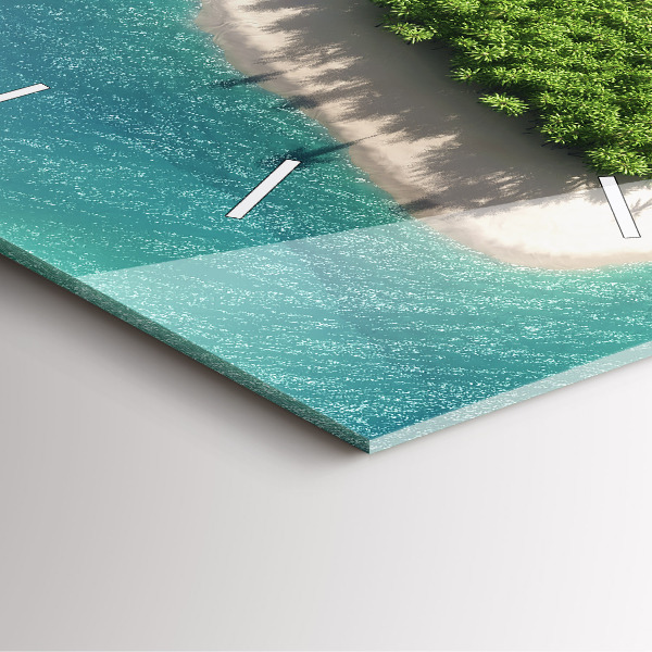 Štvorcové hodiny Ostrov srdca