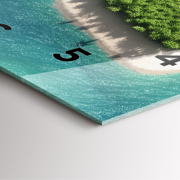 Štvorcové hodiny Ostrov srdca