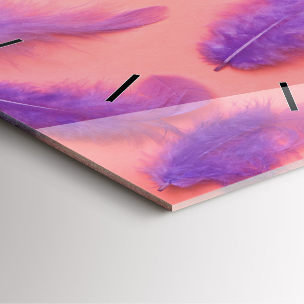 Štvorcové hodiny Farebné perie