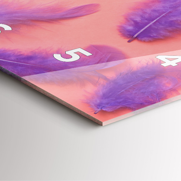 Štvorcové hodiny Farebné perie