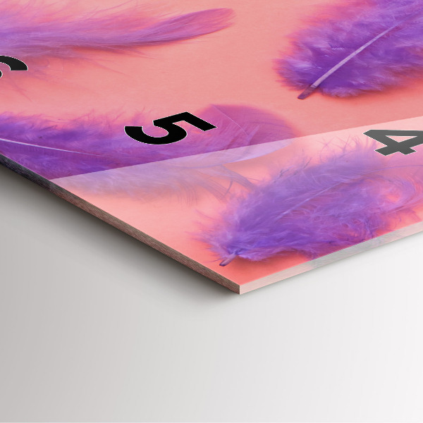 Štvorcové hodiny Farebné perie