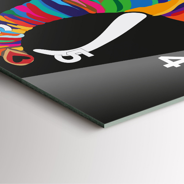 Štvorcové hodiny Farebný slon