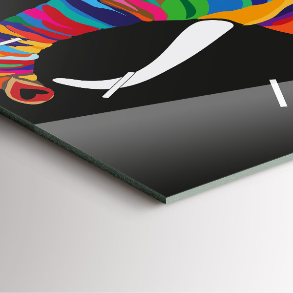 Štvorcové hodiny Farebný slon