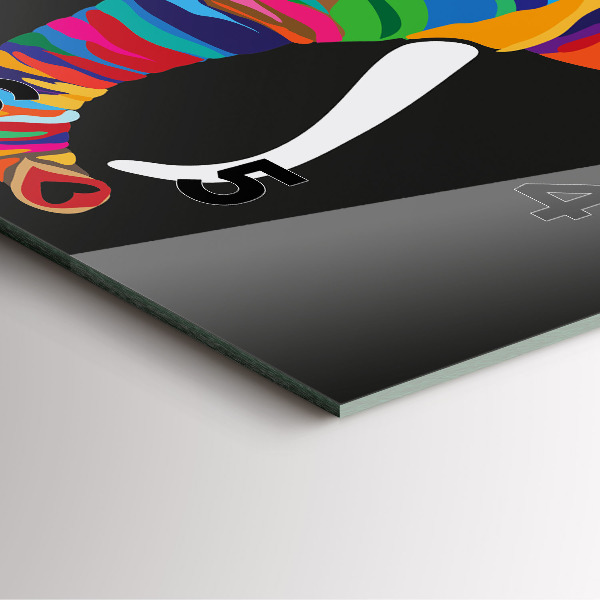 Štvorcové hodiny Farebný slon