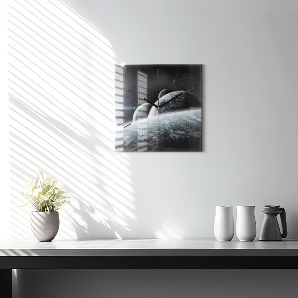 Štvorcové hodiny Vesmír a planéty