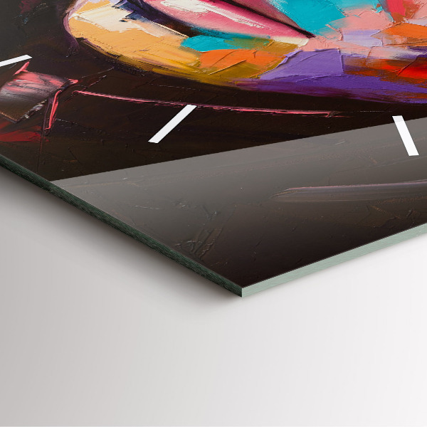 Štvorcové hodiny Portrét ženy