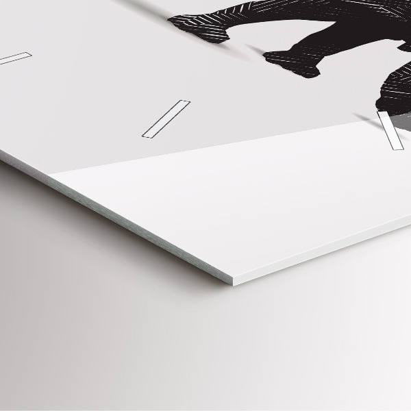 Štvorcové hodiny Perokresba nosorožca