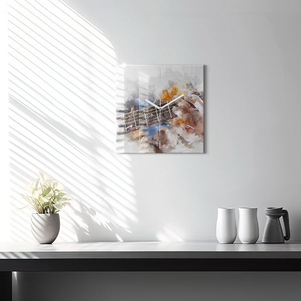 Štvorcové hodiny Gitarová grafika