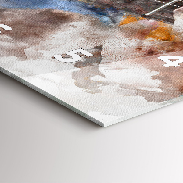 Štvorcové hodiny Gitarová grafika