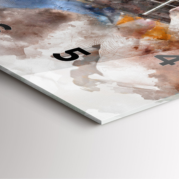 Štvorcové hodiny Gitarová grafika