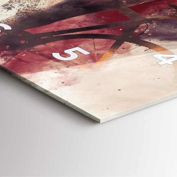 Štvorcové hodiny Žena a bicykel