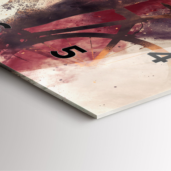 Štvorcové hodiny Žena a bicykel