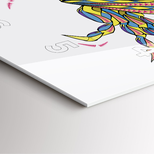 Štvorcové hodiny Etnický krab