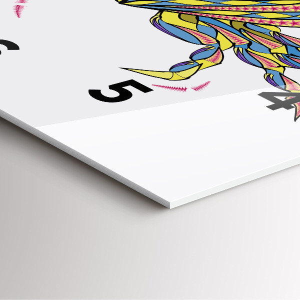 Štvorcové hodiny Etnický krab