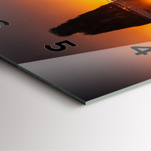 Štvorcové hodiny Bežec a západ slnka