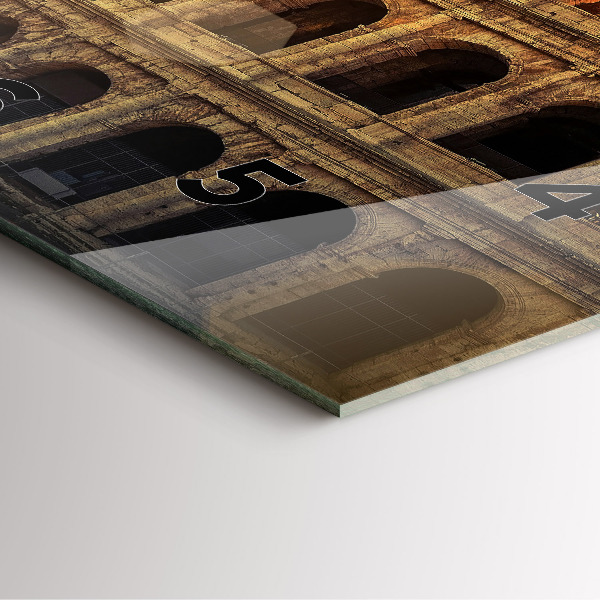 Štvorcové hodiny Rímske Koloseum