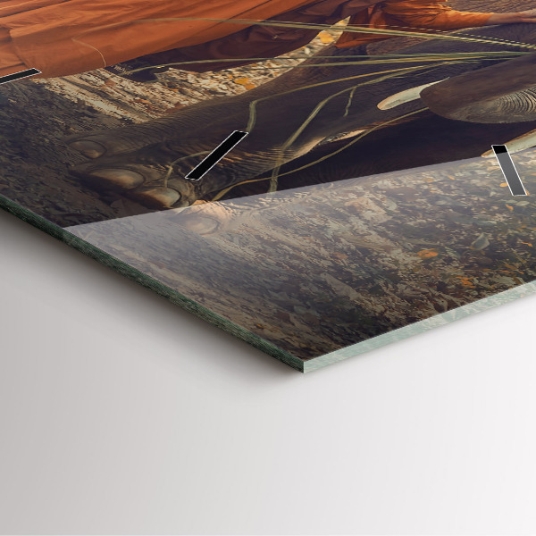 Štvorcové hodiny Mních vedúci slony