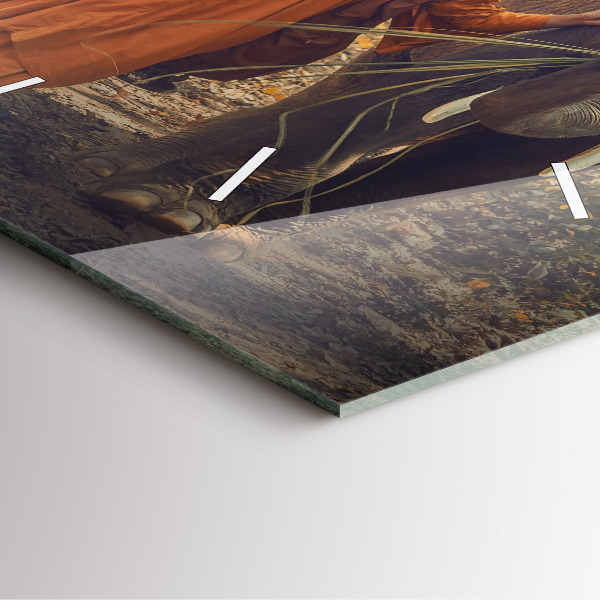 Štvorcové hodiny Mních vedúci slony